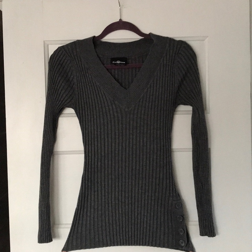 Grey sweater. Our time size medium